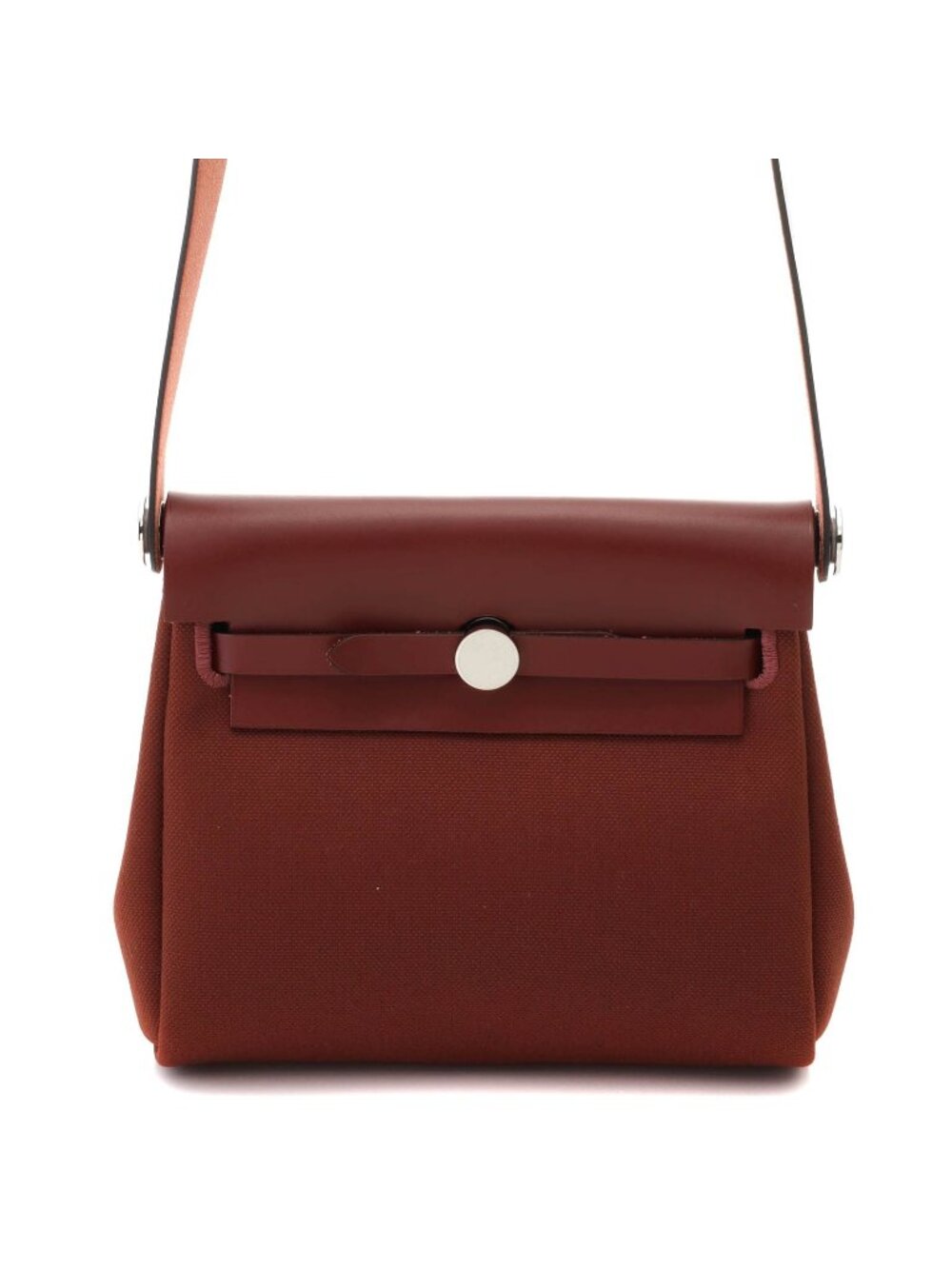 Hermes Herbag Zip 20 Rouge Ash Silver Shoulder Bag Vache Hunter